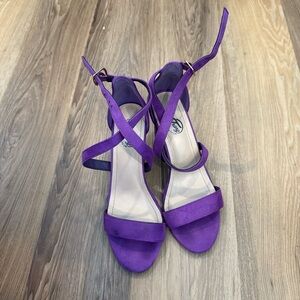 Purple Strappy Heels